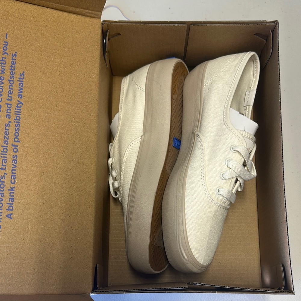Keds Cream Sneakers with Vulcanized Sole